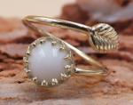Ring "Blatt" Echtgold
